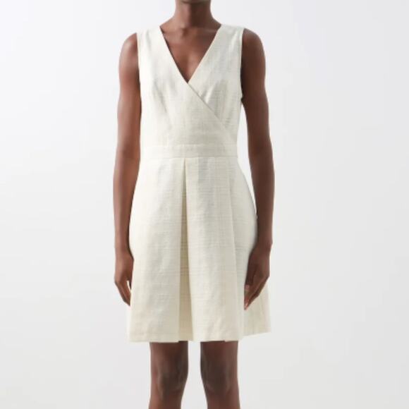Lisa Marie Fernandez Wrap Effect Cotton Cream Mini Dress 1 - Picture 1 of 8